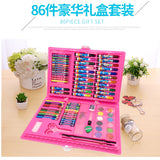 Children's drawing set 86 pieces of crayon watercolor pen combination