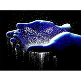 F&S Diamond Painting Store Magical Butterfly on Blue Hands