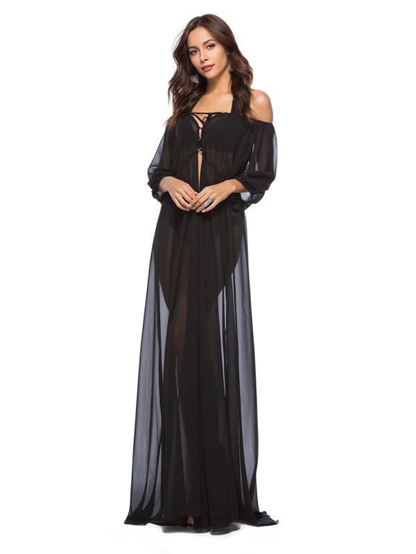 One-shoulder Chiffon Dress