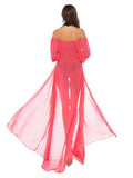 One-shoulder Chiffon Dress