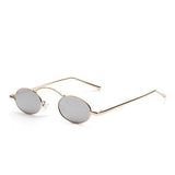 Fashion Slim Metal Ellipse Frame Tone Ocean Lens Sunglasses Retro Style Brand Design Sunglasses