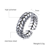 Simple 7MM adjustable men's ring
