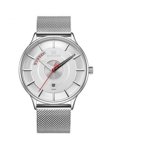 Luxury quartz clock men's sports steel mesh belt men's watch