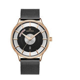 Luxury quartz clock men's sports steel mesh belt men's watch