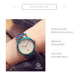 Luxury color shoulder strap purple ladies watch