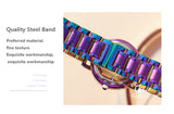 Luxury color shoulder strap purple ladies watch