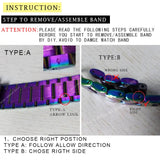 Luxury color shoulder strap purple ladies watch