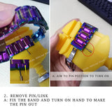 Luxury color shoulder strap purple ladies watch