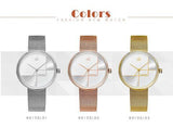 Luxury steel quartz ladies watch