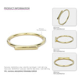 925 sterling silver ladies geometric bar ring