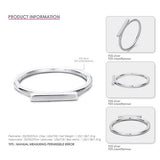 925 sterling silver ladies geometric bar ring