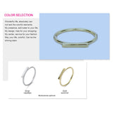 925 sterling silver ladies geometric bar ring