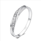 Fashion Rose Gold Platinum Simple Couple Ring