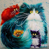 F&S Diamond Painting Store Cat Blue 30x30cm