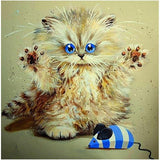 F&S Diamond Painting Store Kitten with Mouse 30x30cm