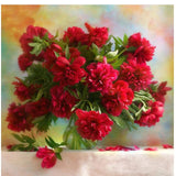F&S Diamond Painting Store Flower arrangement Red 30x30cm