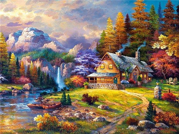 F&S Diamond Painting Store Wooden Houses Collection 30x20cm