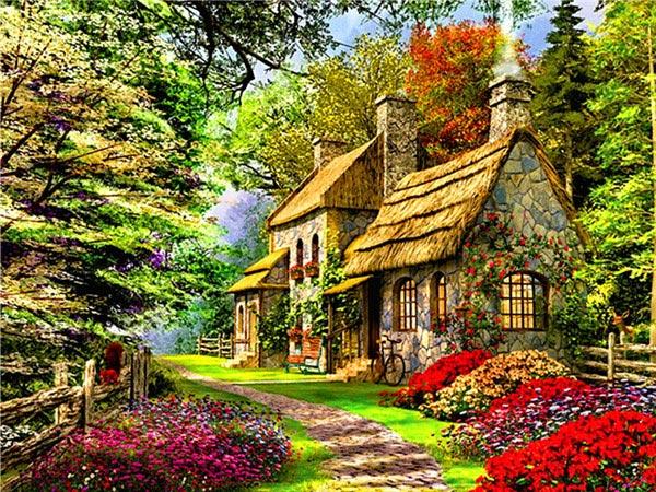 F&S Diamond Painting Store Wooden Houses Collection 30x20cm