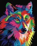 F&S Diamond Painting Store Wolf Colorful 25x30cm