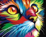 F&S Diamond Painting Store Cat Colorful 25x30cm