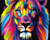 F&S Diamond Painting Store Lion Colorful 25x30cm