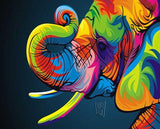 F&S Diamond Painting Store Elephant Colorful 25x30cm