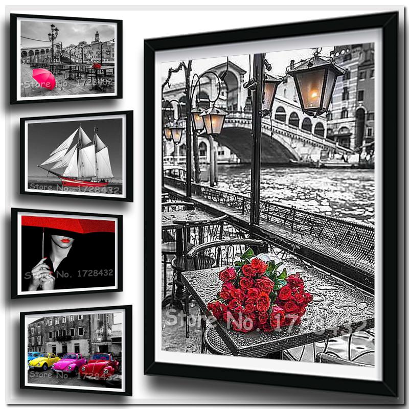 F&S Diamond Painting Store Roses, Cities Gray-Color Collection 20x30cm