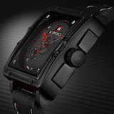 NAVIFORCE fashion top quartz sports watch leather strap creative waterproof men's watch