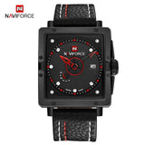 NAVIFORCE fashion top quartz sports watch leather strap creative waterproof men's watch