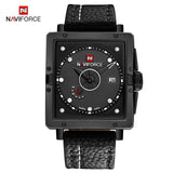 NAVIFORCE fashion top quartz sports watch leather strap creative waterproof men's watch