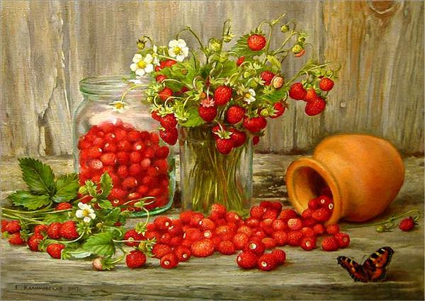 F&S Diamond Painting Store Strawberry & Vase 30x40cm