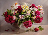F&S Diamond Painting Store Flower arrangement Purple & Apple 30x40cm
