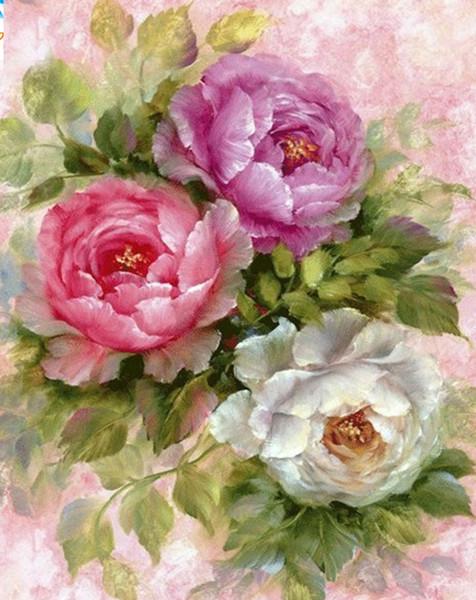 F&S Diamond Painting Store 3 Flowers 30x40cm