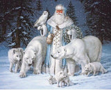 F&S Diamond Painting Store Santa Claus with Polar Bears 25x30cm