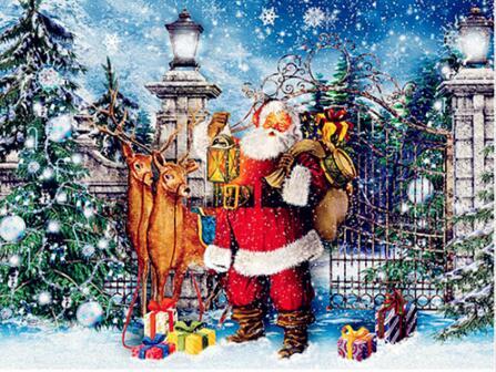 F&S Diamond Painting Store Santa Claus for Fence 25x30cm