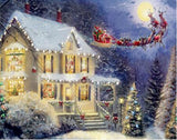 F&S Diamond Painting Store Santa with White House 25x30cm