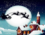 F&S Diamond Painting Store Santa Claus in Sleigh at Full Moon 25x20cm