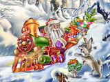 F&S Diamond Painting Store Santa in Locomotive 25x30cm
