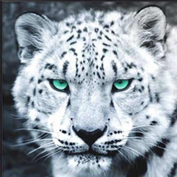 F&S Diamond Painting Store Tiger White 25x25cm
