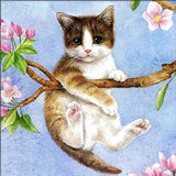 F&S Diamond Painting Store Kitten op Tak 25x25cm