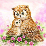 F&S Diamond Painting Store Owls Brown 25x25cm