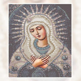 F&S Diamond Painting Store Religious Woman Gray 35x30cm