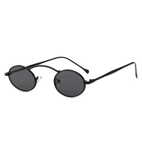 Fashion Slim Metal Ellipse Frame Tone Ocean Lens Sunglasses Retro Style Brand Design Sunglasses