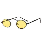 Fashion Slim Metal Ellipse Frame Tone Ocean Lens Sunglasses Retro Style Brand Design Sunglasses