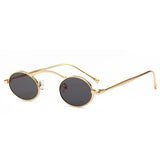 Fashion Slim Metal Ellipse Frame Tone Ocean Lens Sunglasses Retro Style Brand Design Sunglasses