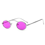 Fashion Slim Metal Ellipse Frame Tone Ocean Lens Sunglasses Retro Style Brand Design Sunglasses