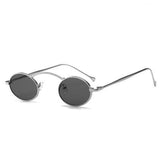 Fashion Slim Metal Ellipse Frame Tone Ocean Lens Sunglasses Retro Style Brand Design Sunglasses
