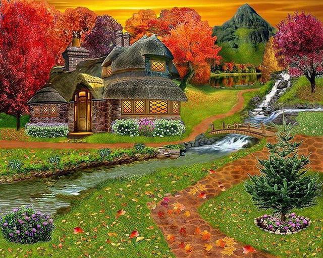 F&S Diamond Painting Store House at Beekje 25x30cm