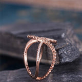 Rose Gold V-shaped Simple Women's Ring