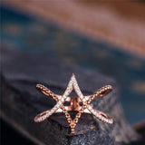 Rose Gold V-shaped Simple Women's Ring